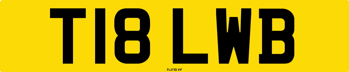 T18 LWB Number Plate