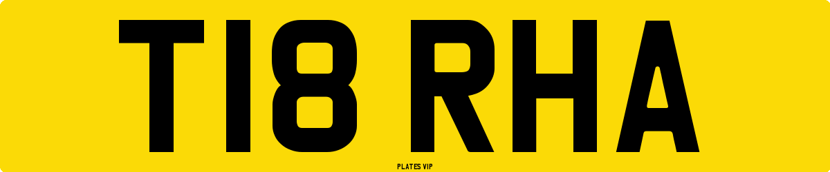 T18 RHA Number Plate