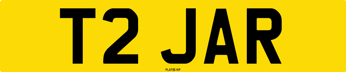 T2 JAR Number Plate