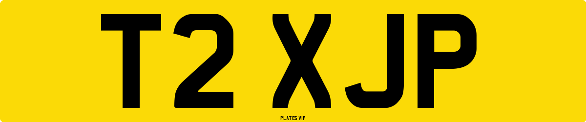 T2 XJP Number Plate
