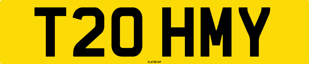 T20 HMY Number Plate