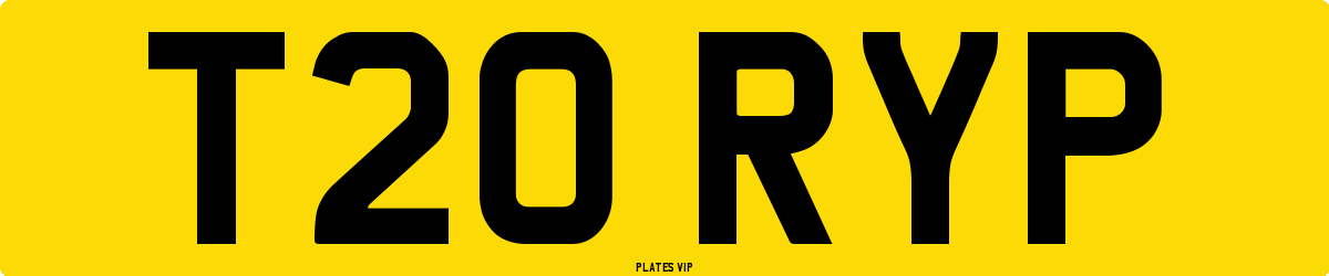 T20 RYP Number Plate