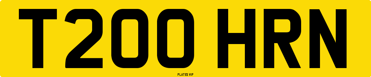 T200 HRN Number Plate