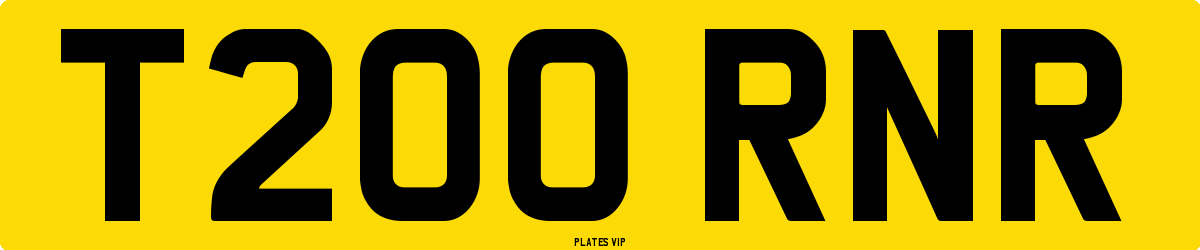 T200 RNR Number Plate