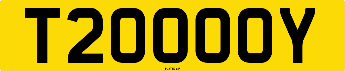 T200OOY Number Plate