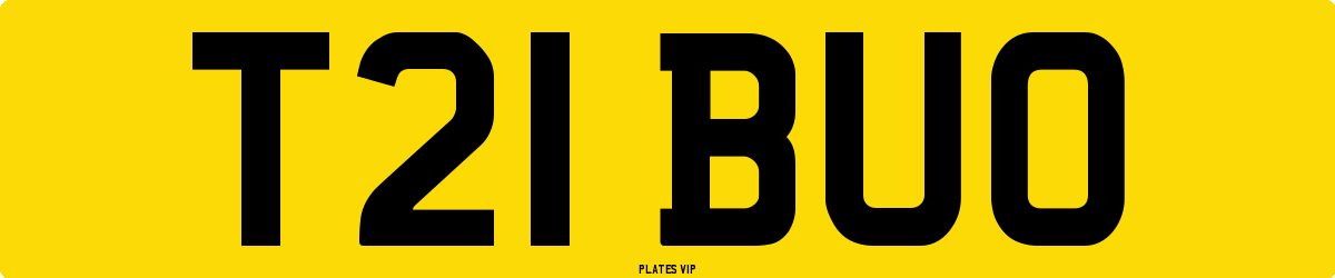 T21 BUO Number Plate