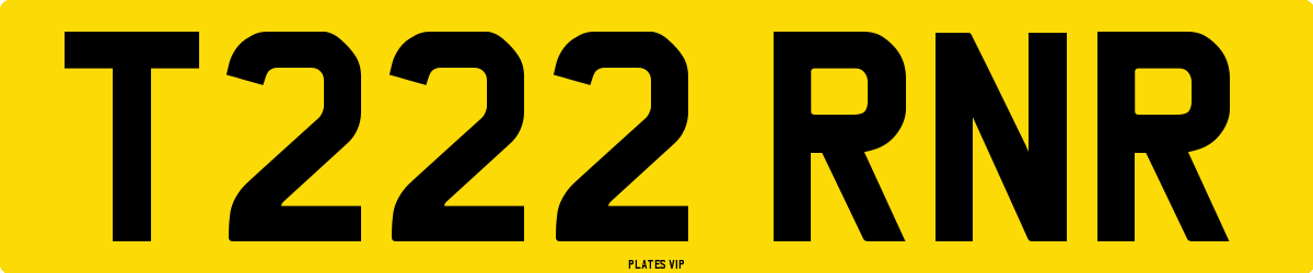 T222 RNR Number Plate