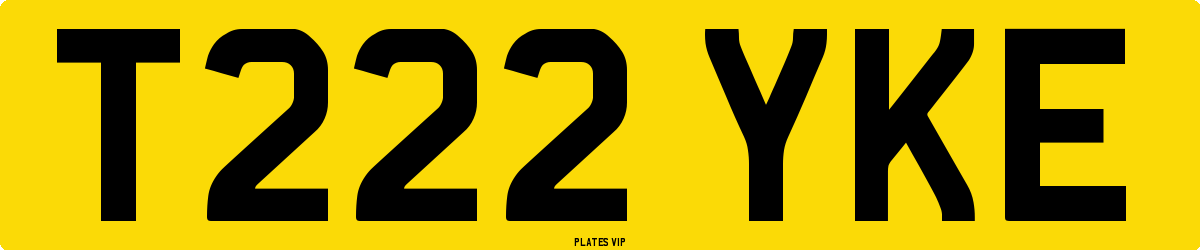 T222 YKE Number Plate