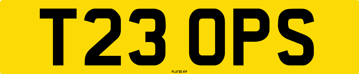 T23 OPS Number Plate