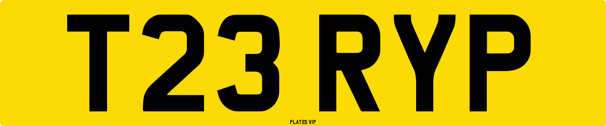 T23 RYP Number Plate