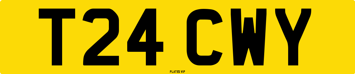 T24 CWY Number Plate
