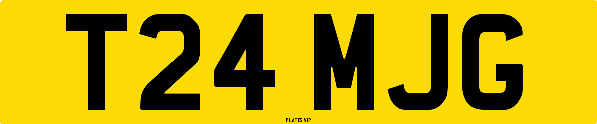 T24 MJG Number Plate
