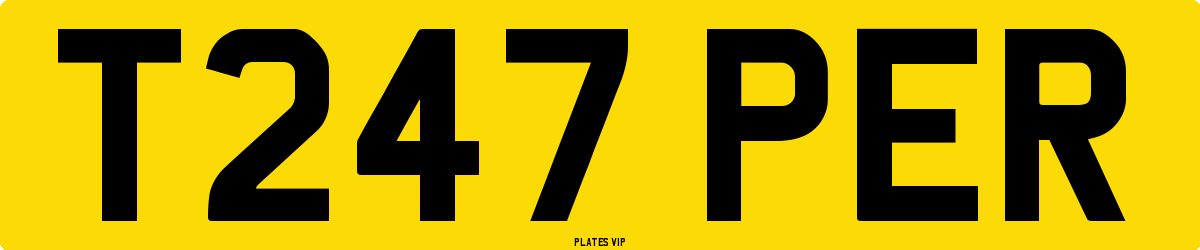 T247 PER Number Plate