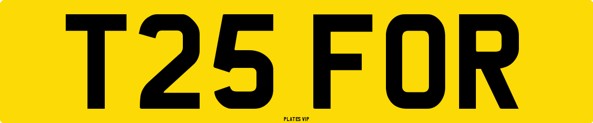 T25 FOR Number Plate