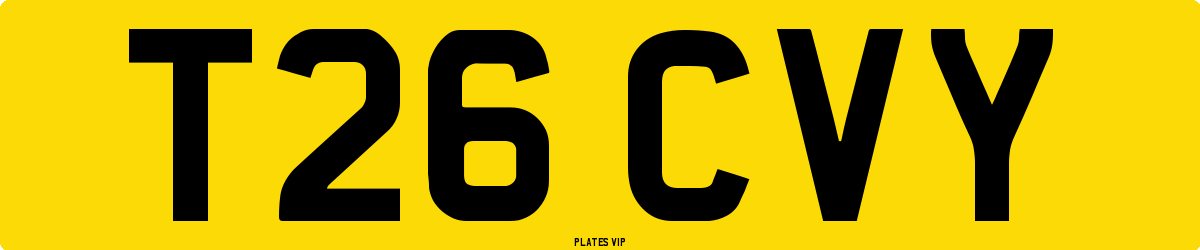 T26 CVY Number Plate