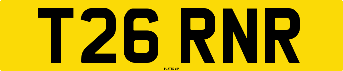 T26 RNR Number Plate