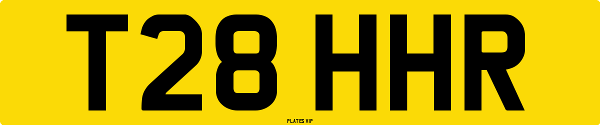 T28 HHR Number Plate