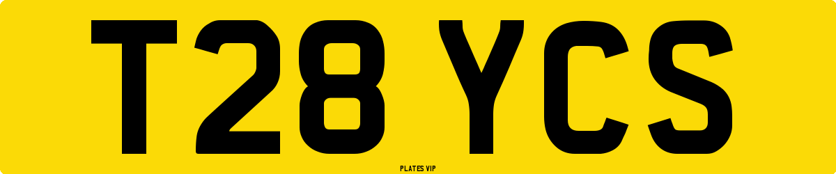 T28 YCS Number Plate