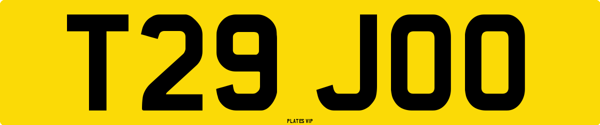 T29 JOO Number Plate