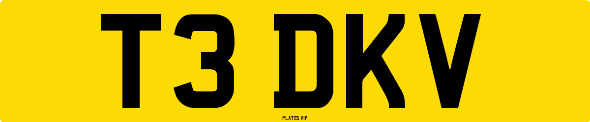 T3 DKV Number Plate
