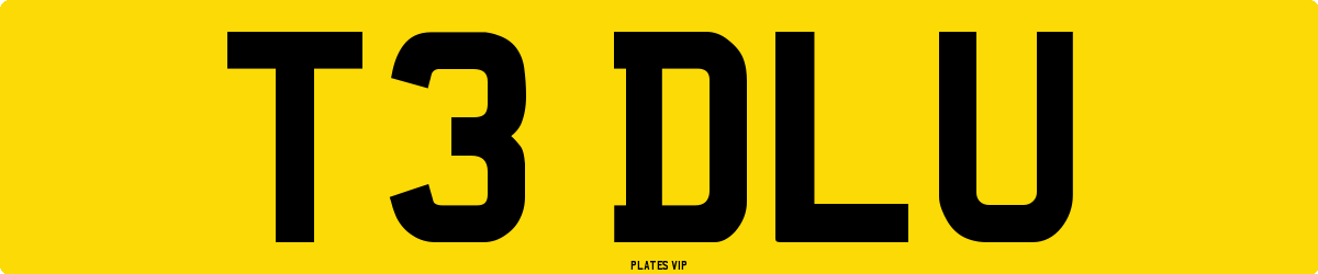 T3 DLU Number Plate