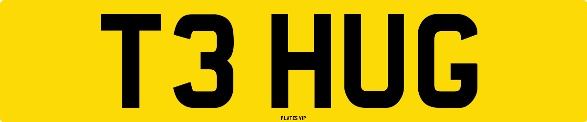 T3 HUG Number Plate