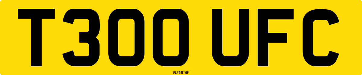 T300 UFC Number Plate