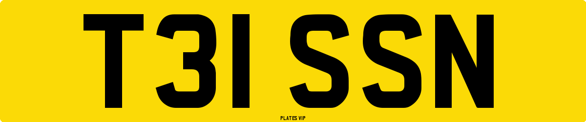 T31 SSN Number Plate