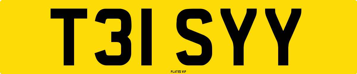 T31 SYY Number Plate