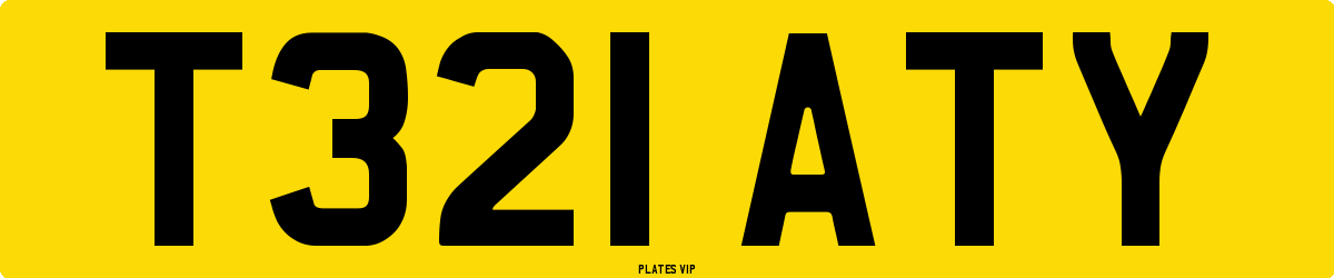 T321 ATY Number Plate