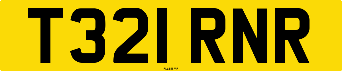 T321 RNR Number Plate