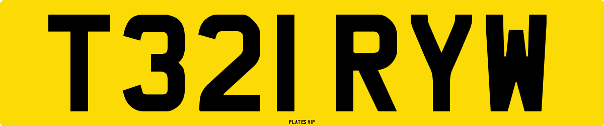 T321 RYW Number Plate