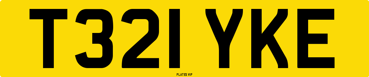T321 YKE Number Plate