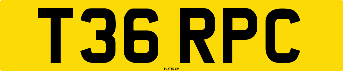T36 RPC Number Plate