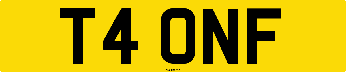 T4 ONF Number Plate