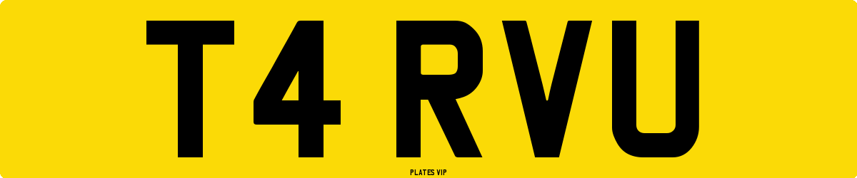 T4 RVU Number Plate