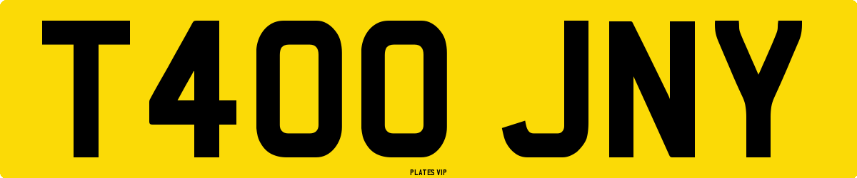 T400 JNY Number Plate
