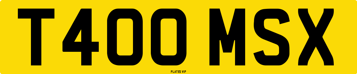 T400 MSX Number Plate