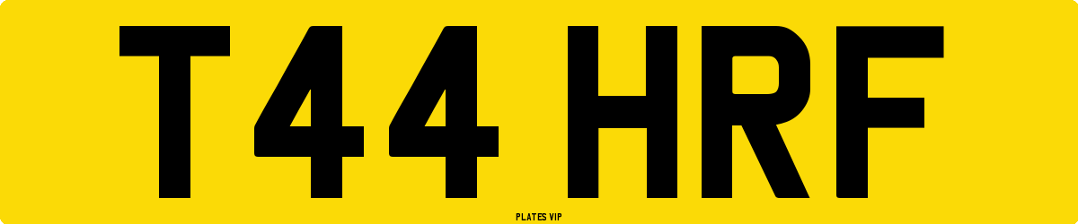 T44 HRF Number Plate
