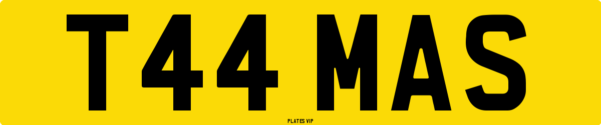T44 MAS Number Plate
