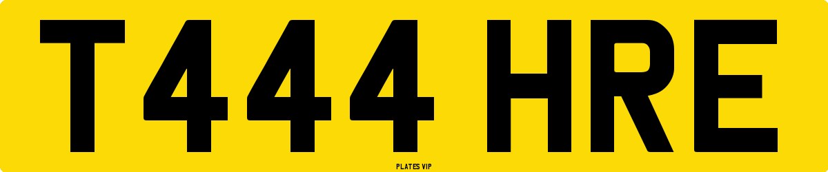 T444 HRE Number Plate