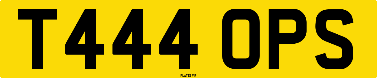 T444 OPS Number Plate