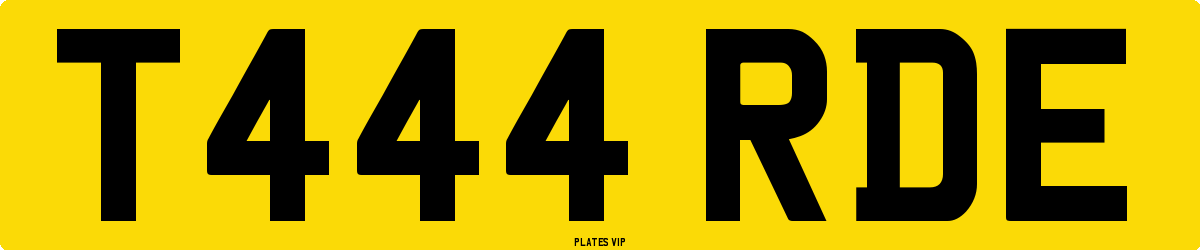 T444 RDE Number Plate