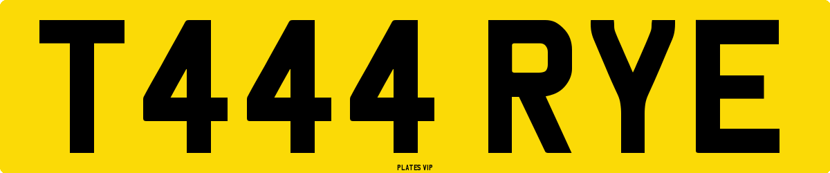 T444 RYE Number Plate