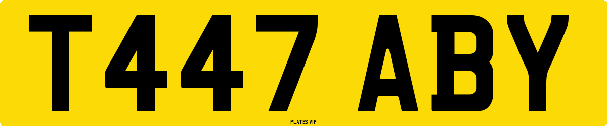 T447 ABY Number Plate