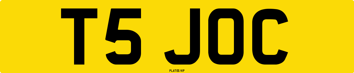 T5 JOC Number Plate