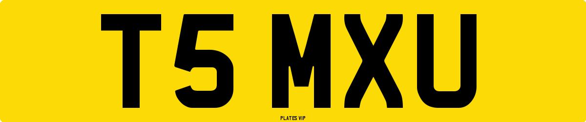 T5 MXU Number Plate