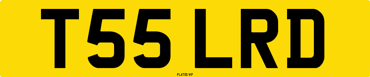 T55 LRD Number Plate