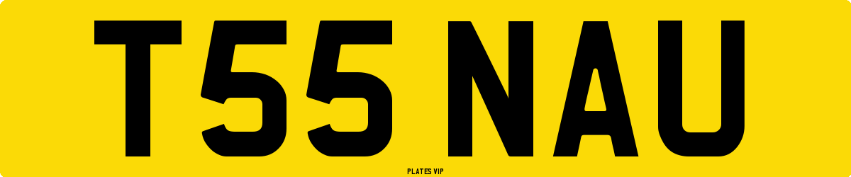 T55 NAU Number Plate