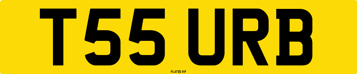 T55 URB Number Plate